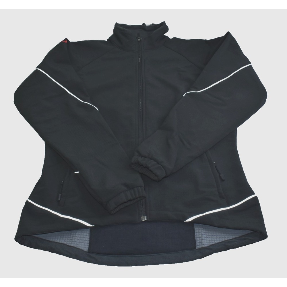 Nike Jacket Kids Size L Black Running Reflective Full Zip Athletic Windbreaker